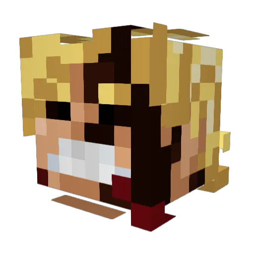 Edust Minecraft avatar head, 3D render