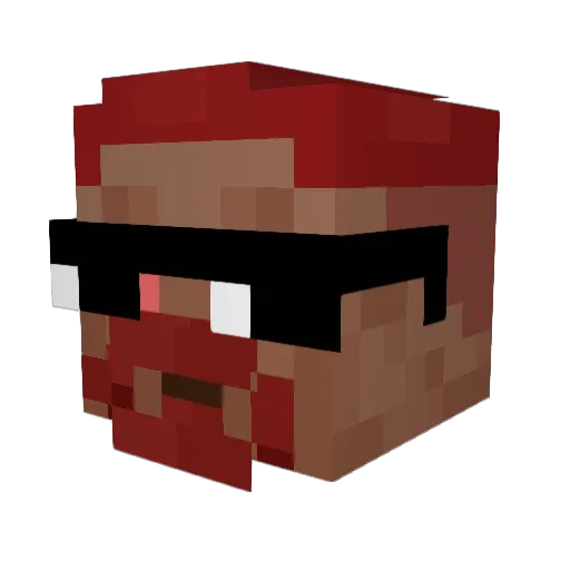 Edvango Minecraft avatar head, 3D render