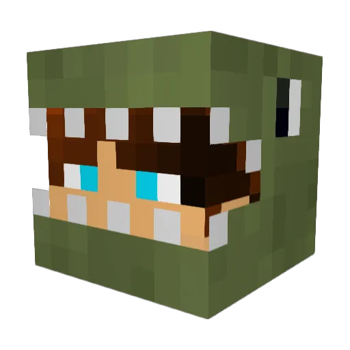 Edvard Minecraft avatar head, 3D render