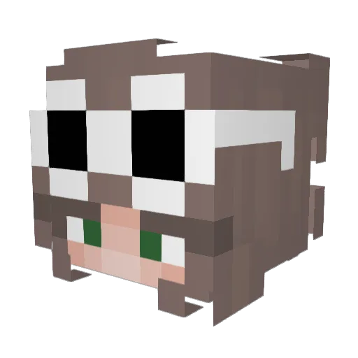 EdvinW Minecraft avatar head, 3D render