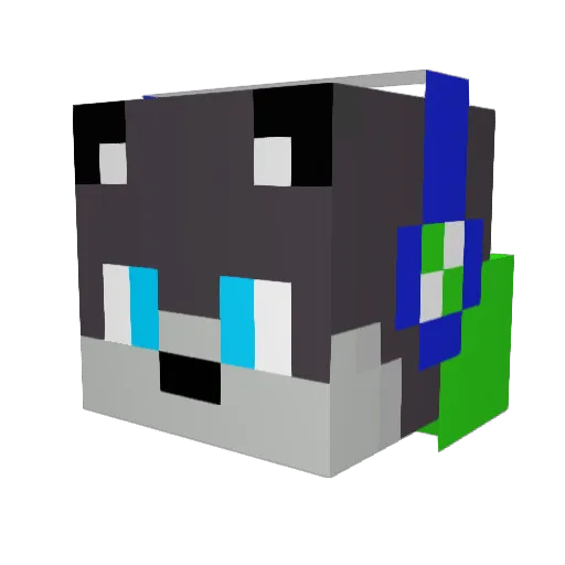 EdvoSK Minecraft avatar head, 3D render