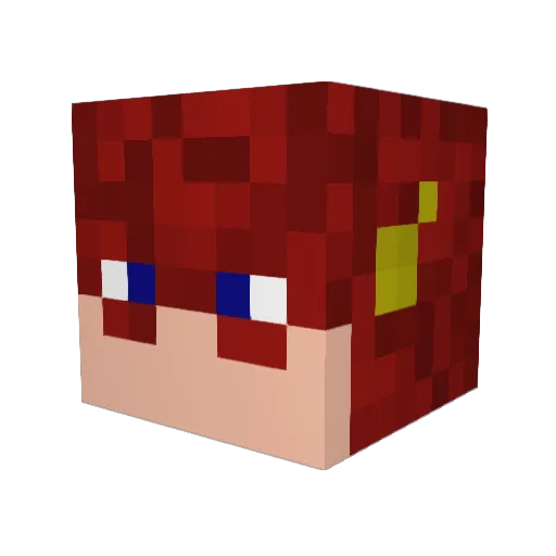 Edw1n Minecraft avatar head, 3D render