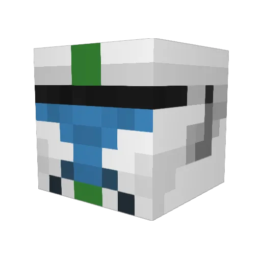 Edwacoo Minecraft avatar head, 3D render