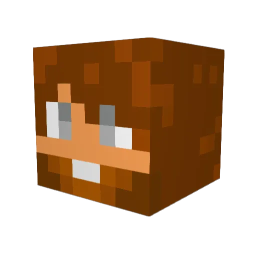 Edwalk Minecraft avatar head, 3D render