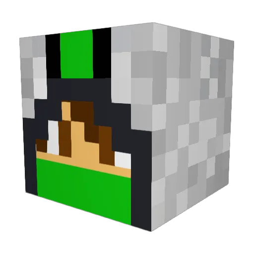 Edward1066 Minecraft avatar head, 3D render