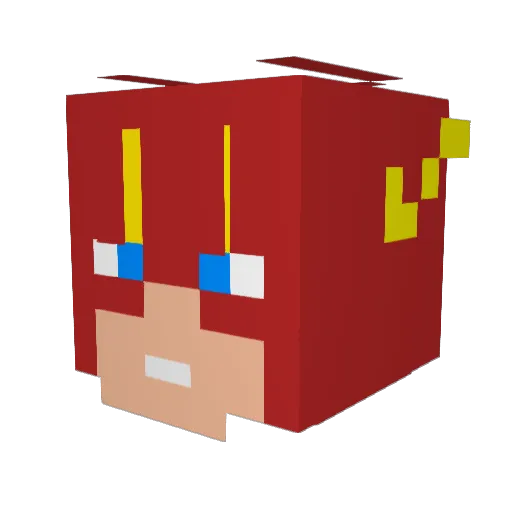 Edward3768 Minecraft avatar head, 3D render