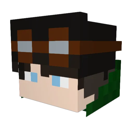Edward7086 Minecraft avatar head, 3D render