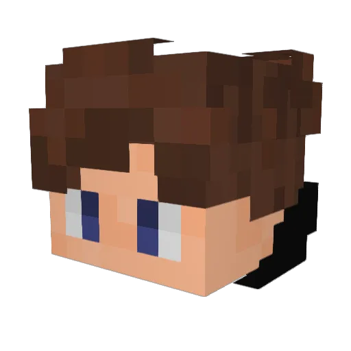 EdwardAndreev Minecraft avatar head, 3D render