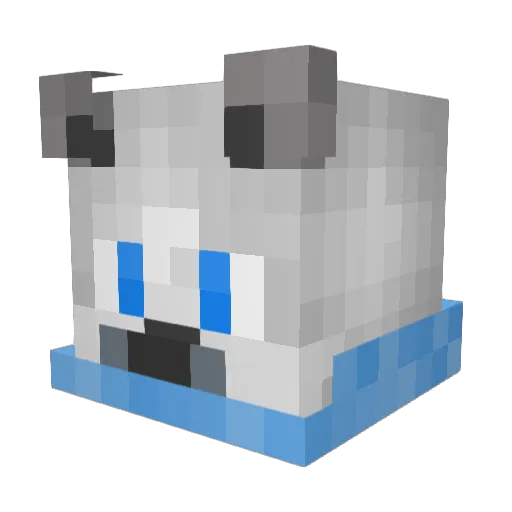 EdwardDante Minecraft avatar head, 3D render
