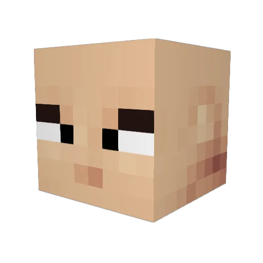 EdwardLuPlaysMC Minecraft avatar head, 3D render