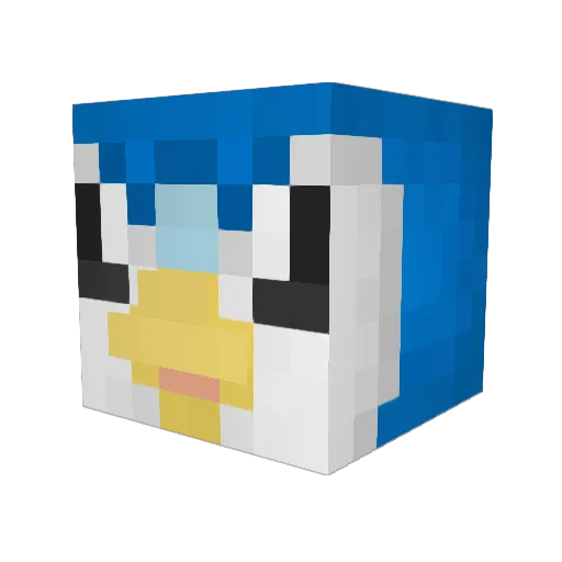 EdwardRtf Minecraft avatar head, 3D render