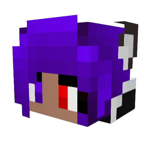 EdwardsAmyVTuber Minecraft avatar head, 3D render