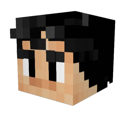 Edwige10 Minecraft avatar head, 3D render