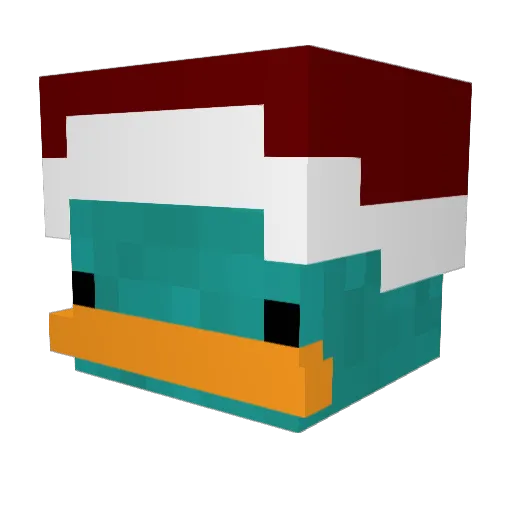 Edwiiln Minecraft avatar head, 3D render