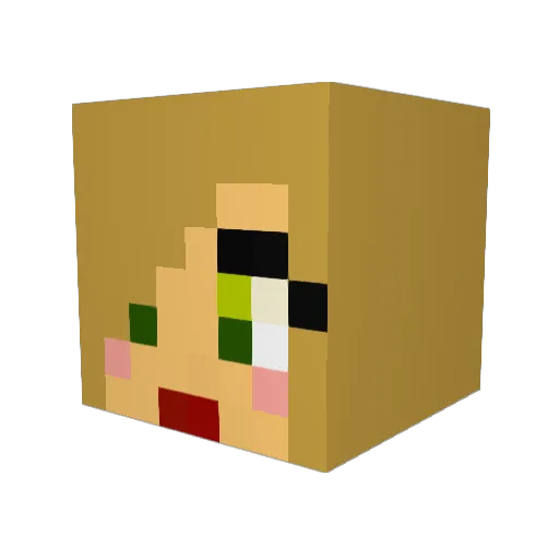 Edwina85 Minecraft avatar head, 3D render