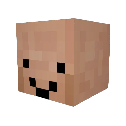 Edwinsiddy Minecraft avatar head, 3D render