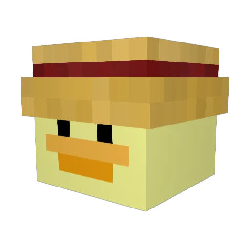 EdwooX Minecraft avatar head, 3D render