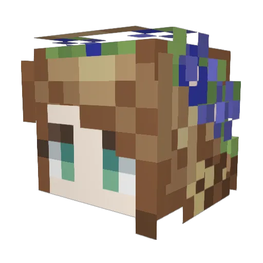 Edwur Minecraft avatar head, 3D render