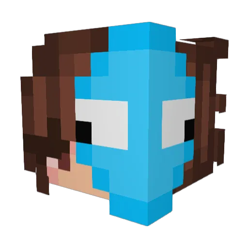 Edxnag Minecraft avatar head, 3D render