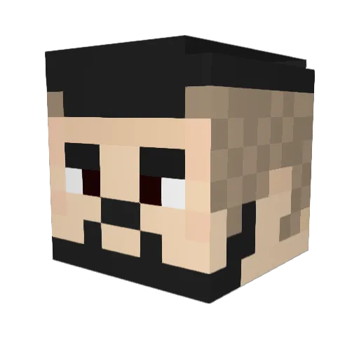 Edxot Minecraft avatar head, 3D render