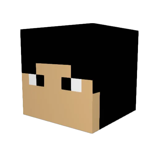 Edywan742 Minecraft avatar head, 3D render