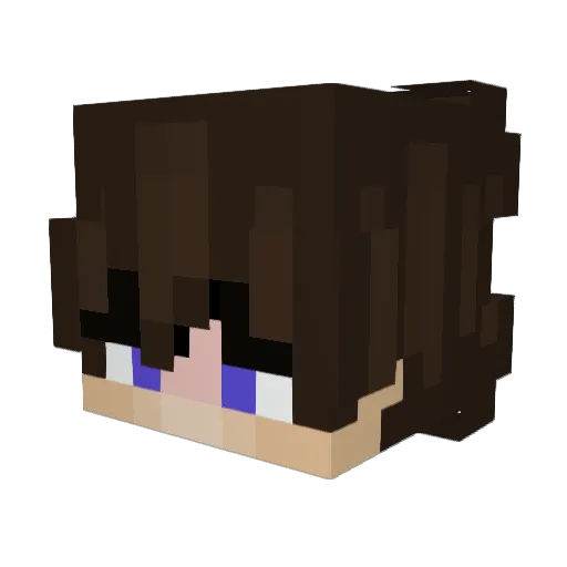 Edzs_ Minecraft avatar head, 3D render