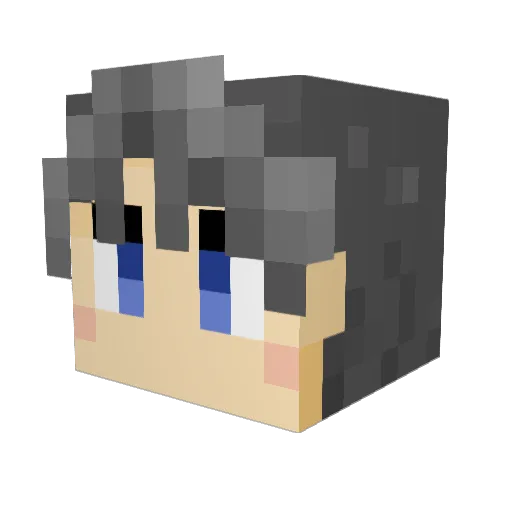 Eeath Minecraft avatar head, 3D render
