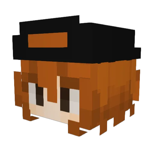 Eeclup Minecraft avatar head, 3D render