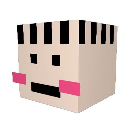Eee_So Minecraft avatar head, 3D render