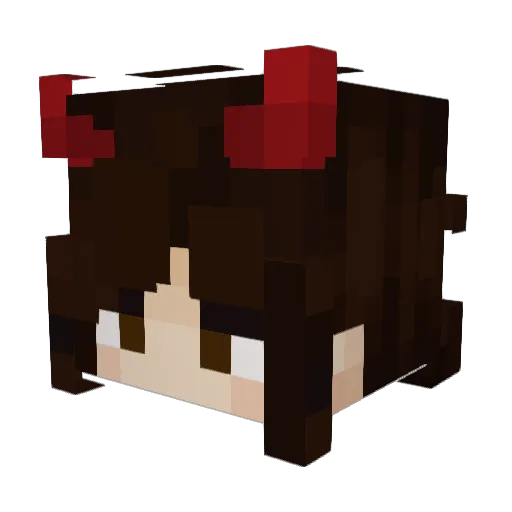 Eeem_maaa Minecraft avatar head, 3D render