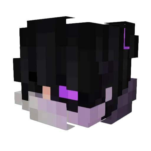 Eefray Minecraft avatar head, 3D render