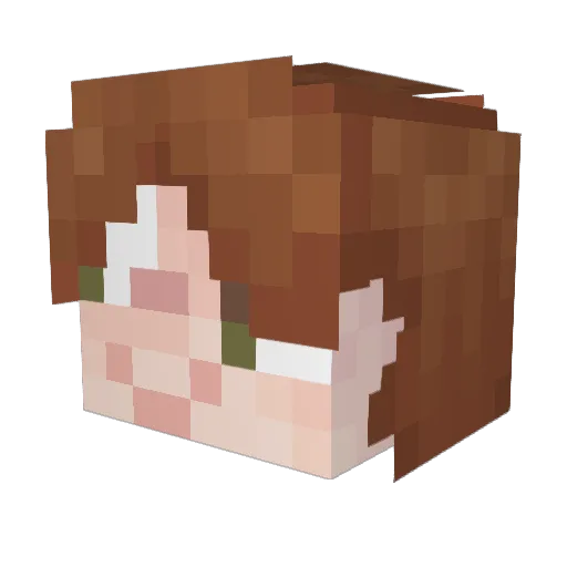 Eeg_o Minecraft avatar head, 3D render