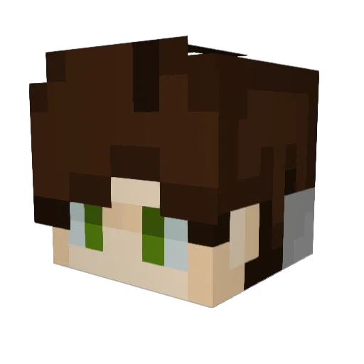 Eeight8 Minecraft avatar head, 3D render