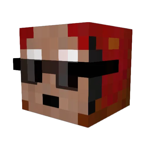 EejMann Minecraft avatar head, 3D render