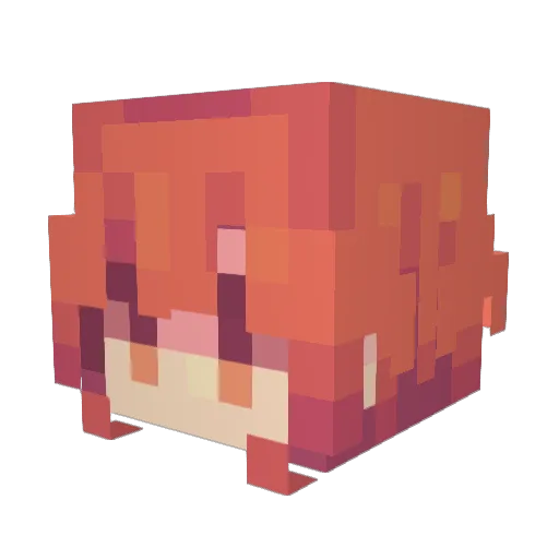 EekPinky Minecraft avatar head, 3D render