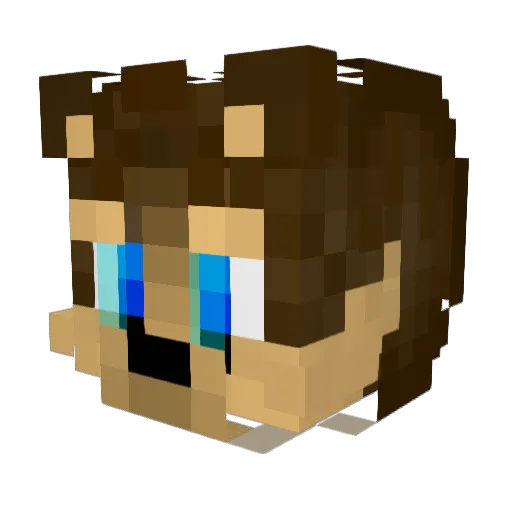 Eekafoo Minecraft avatar head, 3D render