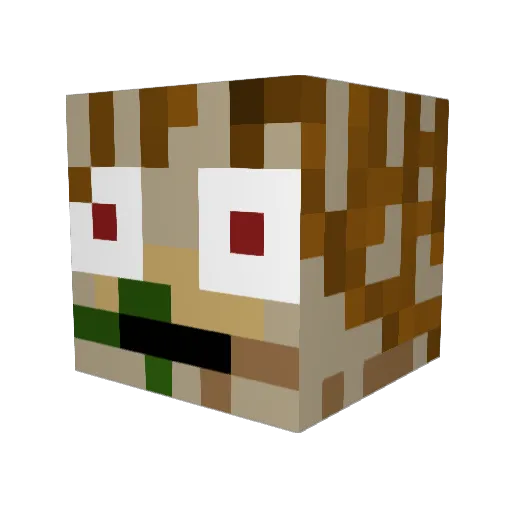 EelBones Minecraft avatar head, 3D render