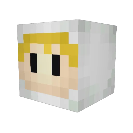 EelButt Minecraft avatar head, 3D render