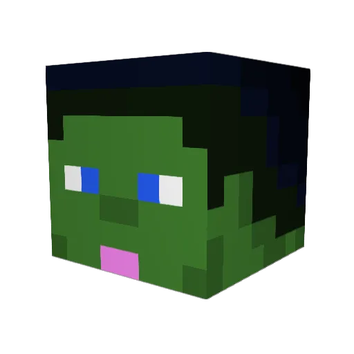 Eeleeyore Minecraft avatar head, 3D render