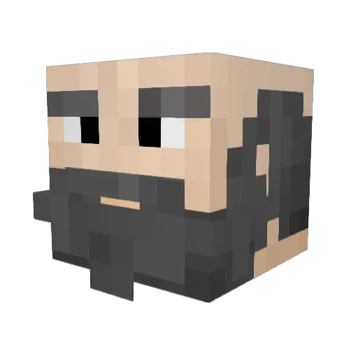 Eelick Minecraft avatar head, 3D render