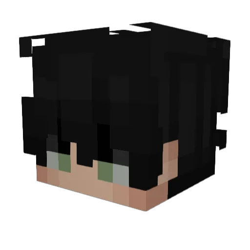 Eelw Minecraft avatar head, 3D render