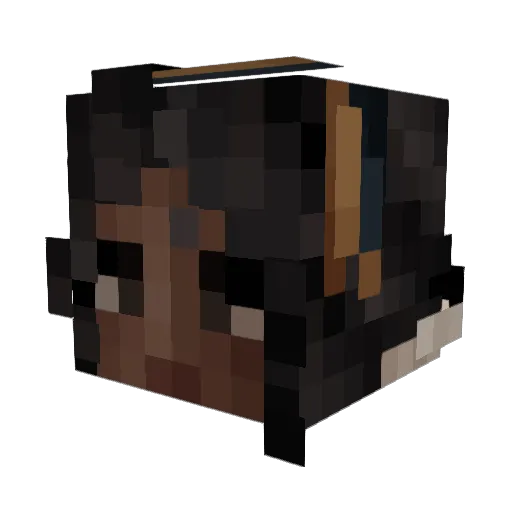 Eelyaks Minecraft avatar head, 3D render