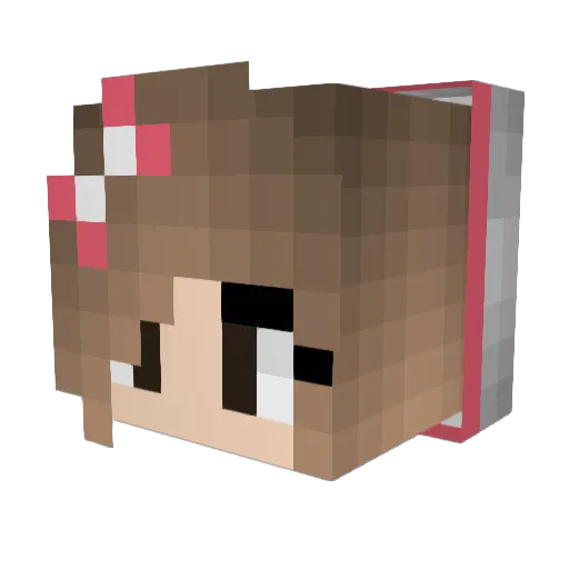 Eemmy Minecraft avatar head, 3D render