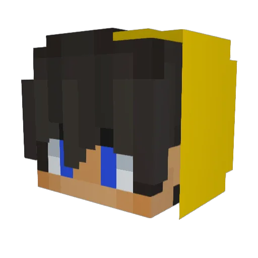 EenDronkenCavia Minecraft avatar head, 3D render