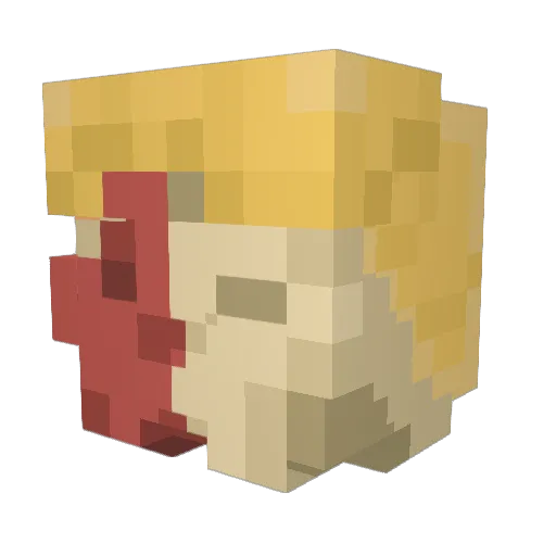 EenIK Minecraft avatar head, 3D render