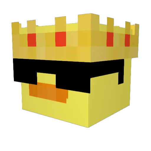 Eenden_ Minecraft avatar head, 3D render