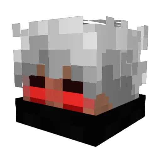 Eenheid Minecraft avatar head, 3D render