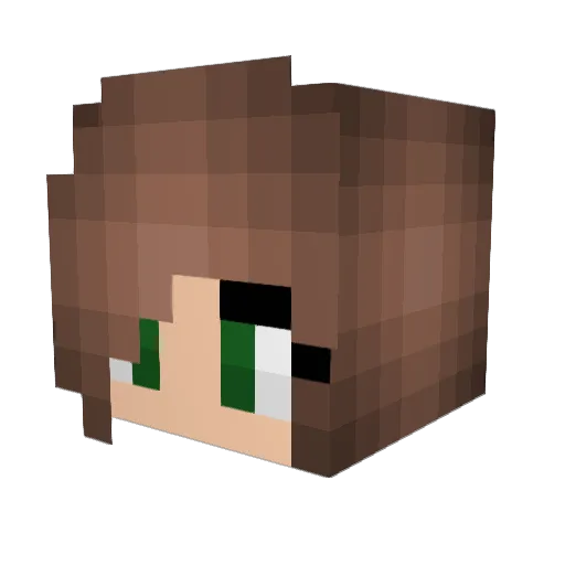 Eennaa Minecraft avatar head, 3D render