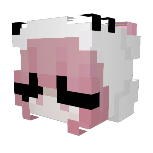 Eenzijdig Minecraft avatar head, 3D render