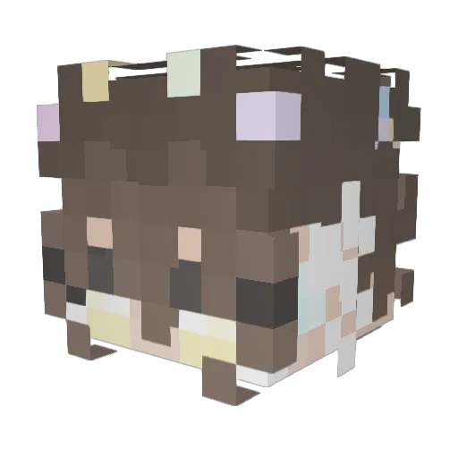 EepyL0ser Minecraft avatar head, 3D render